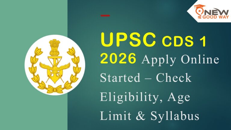UPSC CDS 1 2026 Apply Online Started – Check Eligibility, Age ...
